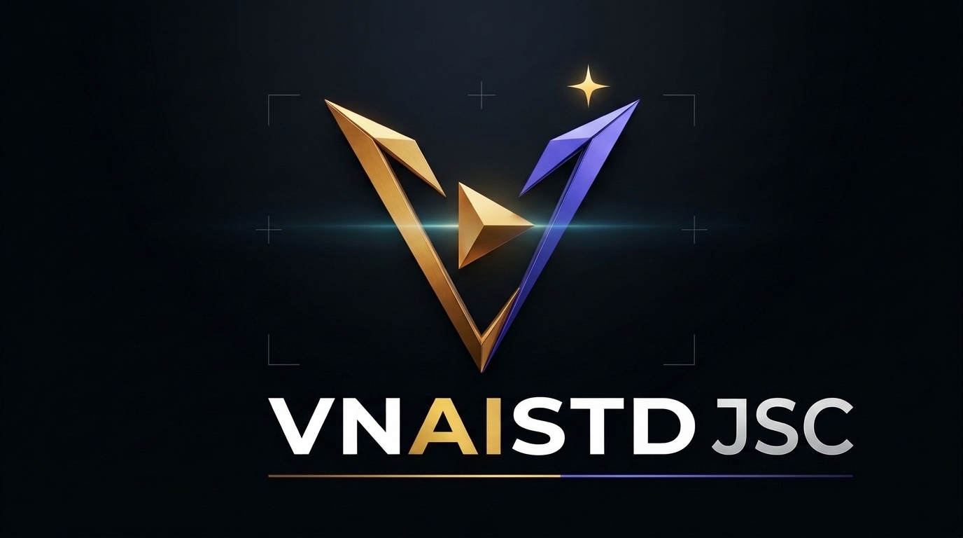 Biểu trưng 3D V-Play Prism của Công ty Cổ phần VNAISTD